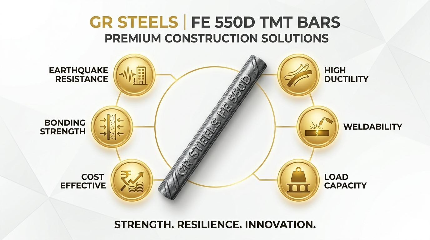 GR Steels Fe550D TMT bar