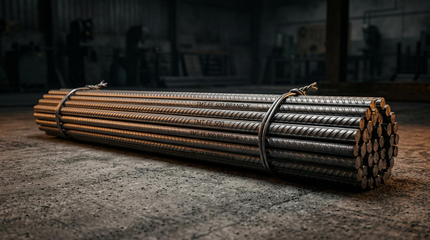 Neatly Arranged Steel Bars