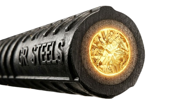 TMT Bar Cross Section — Dual Core Technology