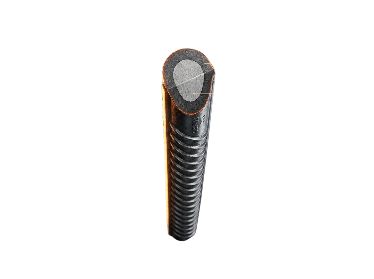 GR Steels TMT Bar Cross Section — Fe 550D